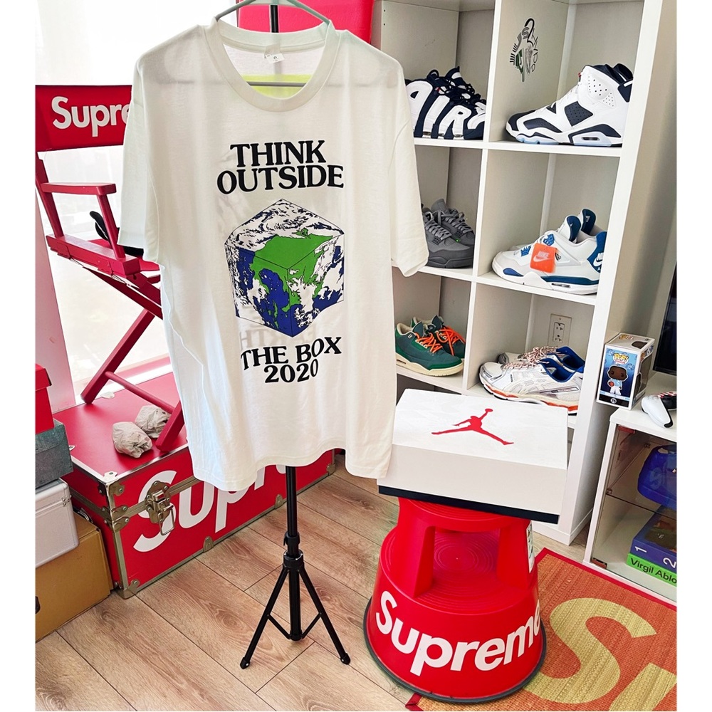 Virgil Abloh & Canary Yellow “Think Outside The Box “ T Shirt